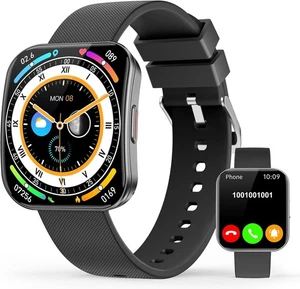 MFVLP 1.85-inch AMOLED HD SMARTWATCH W/ BLUETOOTH CALLS A7-BLACK - Picture 1 of 9