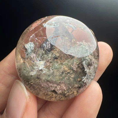 4cm Natural Scenic Phantom Quartz Cabochon Healing Crystal-15 - Image 1 of 4