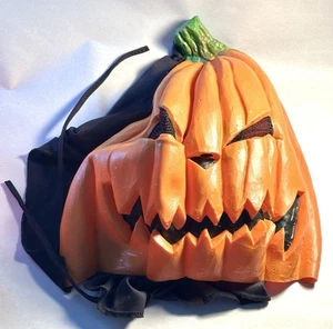 Vintage 1995 The Paper Magic Group Halloween Mask Pumpkin Full Head - Picture 1 of 4