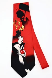 Corbata de cuello vintage 1995 Looney Tunes Mania SLYVESTER & TWEETY - Imagen 1 de 5