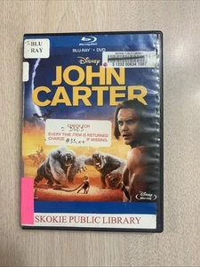 JOHN CARTER BLU-RAY & DVD MOVIE 2012 DISNEY DOLBY 2 DISCS PLAYS GREAT S MORTON - Picture 1 of 4