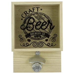 Koopman International 10.25" WoodGlass Craft Beer Brewery Co Bottle Opener - Picture 1 of 4