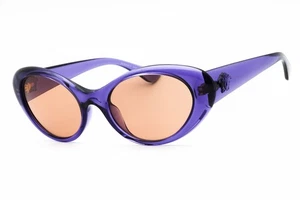 Occhiali da sole VERSACE VE4455U 5353/3 montatura viola trasparente lenti marroni 53 mm - Foto 1 di 4