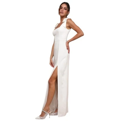 Maxi Vestido Lulus Your Sweetie Mujer L Blanco Columna Vestido Boda Novia Formal Foto 1 de 4