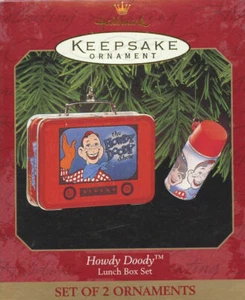 Hallmark Ornament Howdy Doody Lunch Box Set 1999 Princess Clarabelle Tin - Picture 1 of 4