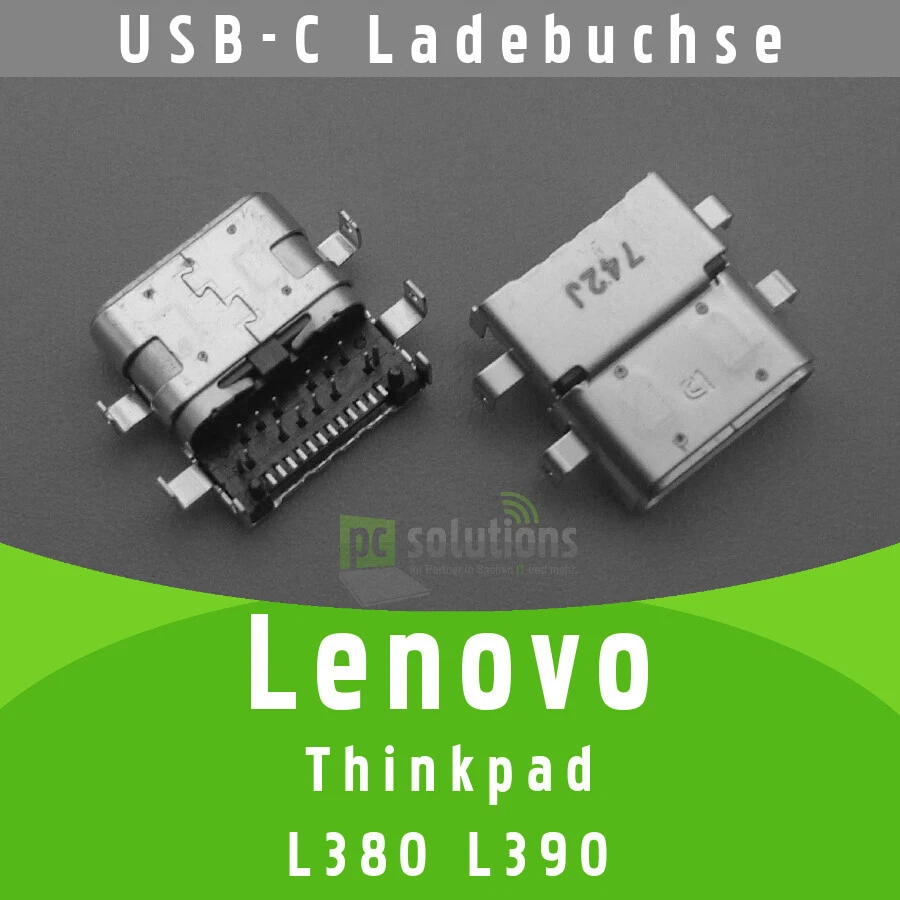 ✅ Lenovo Thinkpad L380 L390 USB-C Hembra Hembra de carga Conector de puerto Socket