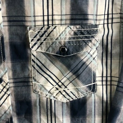 Camisa Helix Para Hombres XL Calce Atlético Azul Rayas Manga Larga Cuello Extendido Foto 1 de 4