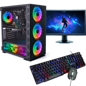 Gaming PC i7 i5 i3 Desktop Gaming Computer PC SSD 16GB RAM RTX 3050 GTX 1660 - Afbeelding 1 van 17
