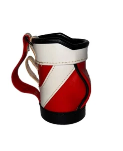Golf Bag Pen Pencil Drink Holder 5 Inches Red Black White Golf Accessory - Picture 1 of 3