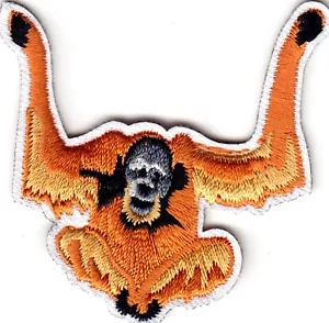 ORANGUTAN Iron On Patch Ape Jungle Zoo Animals Monkey - Picture 1 of 2