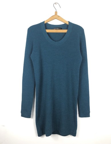 Abito maglione lungo in lana Balenciaga Knits lusso blu taglia 40 lusso
