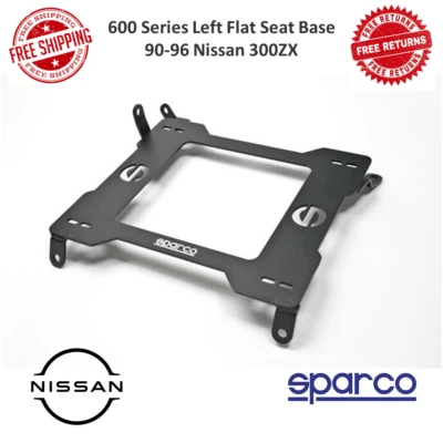 Base de asiento izquierdo Sparco serie 600 atornillable 3/16 acero negro para Nissan 300ZX 90-96 Foto 1 de 4