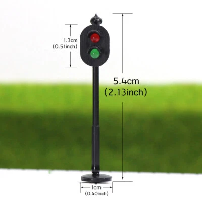 5pcs Traffic Signals OO Scale Crossing 1:75 Crosswalk Signal Road Red Green - Image 1 of 4