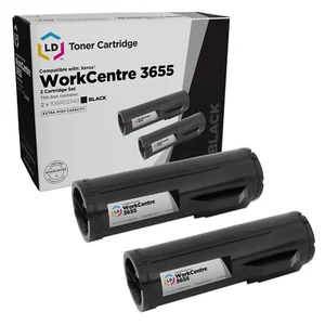 LD Compatible Xerox 106R02740 2 Pack Extra HY Black Toners for WorkCentre 3655i - Picture 1 of 6