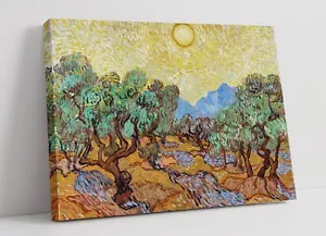VINCENT VAN GOGH, OLIVENBÄUME - TIEF GERAHMTER LEINWANDKUNSTDRUCK - Bild 1 von 2