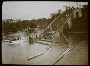 ANTIQUE Magic Lantern Slide 1904 BRADFORD EXHIBITION PHOTO NO18 WATER CHUTE - Picture 1 of 2