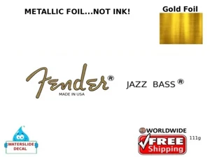 Fender Jazz Bass guitar decal headstock Restoration decal waterslide 111g - Bild 1 von 1