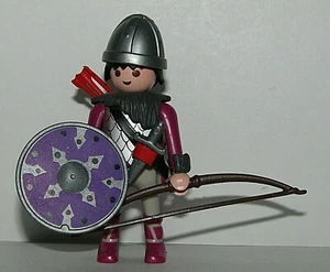 Playmobil Medieval Warrior Soldier Archer red arrows &  shield - C24 - Picture 1 of 4