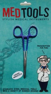 5.5" Curved Hemostat - Stainless Steel w/ Fun Designs - Modern Medical Tools - Picture 1 of 16