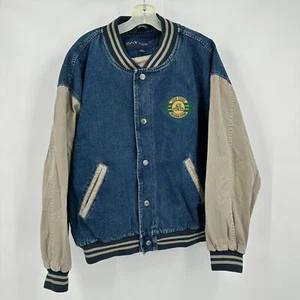 Vintage Swingster Mens Denim Jacket Size XL John Deere Embroidered Logo Y2K - Picture 1 of 8