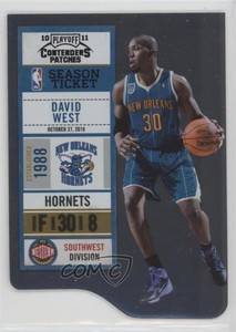 2010-11 Playoff Contenders Patches Black Die-Cut /49 David West #47