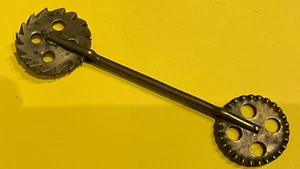 Antik Küchen Werkzeug Teig Roller Rädchen Messing 12x3cm um 1900 Sammlerstück - Bild 1 von 4