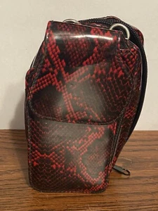 phone case red and black snakeskin look, vinyl. Fits I Phone. - Picture 1 of 16