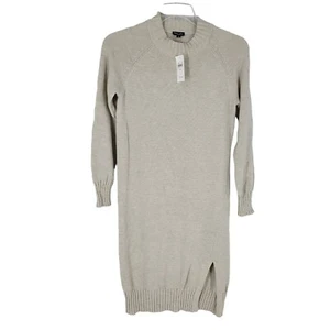Splendid oatmeal Mock Neck Long Clarice Sweater Dress Small - Picture 1 of 5