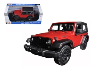 2014 Jeep Wrangler Willys Red 1/18 Diecast Model Car by Maisto - Picture 1 of 1