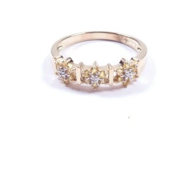 Yellow White Diamond Ring 9 carat yellow gold  - image 1 of 4