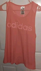 Adidas Women's Training W Lin PS Tank Top Glory Pink Mel/Glory Women's L New - Picture 1 of 7