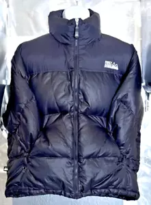 Vintage First Down Puffer Jacket Black Mens Size L Black Y2K - Picture 1 of 19