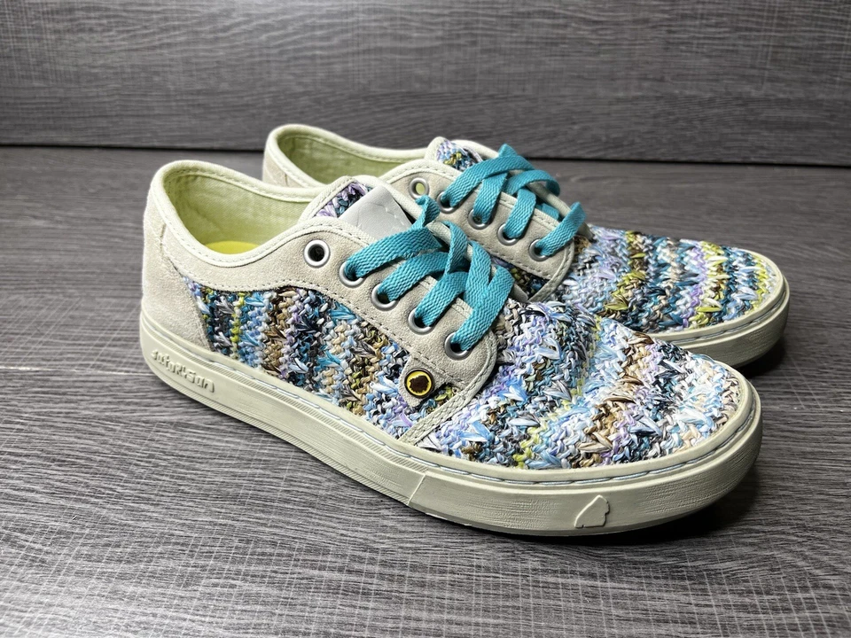 Zapatos para mujer Satorisan hechos a mano tejidos y gamuza multicolor talla 38 EE. UU. 8 raros Foto 1 de 4