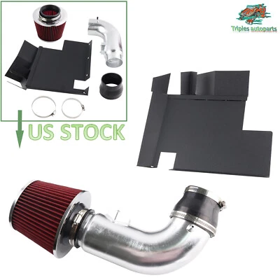 Kit de admisión de aire frío + filtro protector térmico rojo para BMW 128i 328i 2007-11 3,0 L 6 cilindros Foto 1 de 4