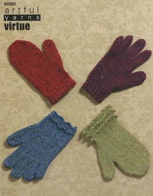 Artful Yarns Knitting Pattern 92087 Virtue Mittens & Gloves - Adult medium - Image 1 of 2