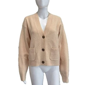 Uniqlo Strickjacke mit Knopfleiste Damen Größe Small lässig übergroße aufgesetzte Tasche - Bild 1 von 10