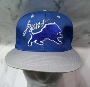 Equipo NFL Detroit Lions Fútbol Snapback AJD Sombrero De Colección Años 90 Nuevo Con Etiquetas - Imagen 1 de 9