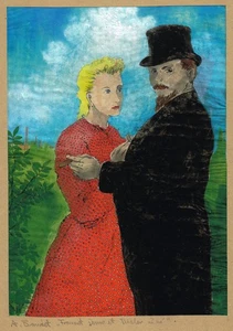 E. KLEPPER (1906-1980), Pareja Bailando, Diseño de Moda, Acuarela Moderna 1900-1924 - Imagen 1 de 8