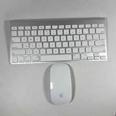 Apple A1314 Wireless Keyboard A1296 Magic Mouse Bluetooth Bundle Set for Mac - Image 1 of 4