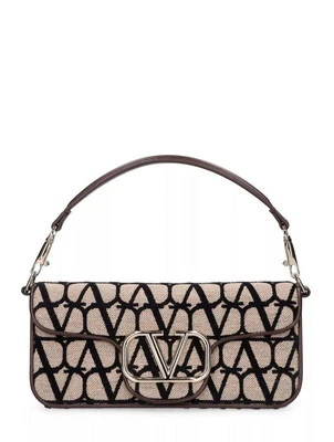 Bolso de Hombro VALENTINO GARAVANI Loco Mediano Marrón Lona Nuevo Foto 1 de 4