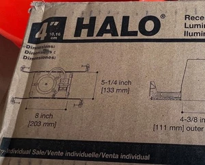 6-pack HALO LIGHTING H99TAT 4" RECESSED LIGHT HOUSING AIR TITE QUICK CONNECT - Picture 1 of 4