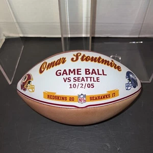 NFL Football Spiel Ball Omar Stoutmire Redskins VS Seahawks 2. Oktober 2005 - Bild 1 von 6