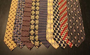 Lote de 9 NUEVAS Corbatas de Cuello de Diseñador Claiborne con Patrones LD004 - Imagen 1 de 3