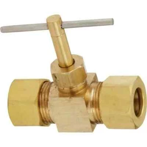 Lincoln Products 107408 Straight Needle Valve 3/8'' Tube - Picture 1 of 3