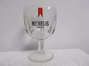 Vintage Michelob Beer Thumbprint Pedestal Drinking Glass Mug Cup Goblet - Picture 1 of 4