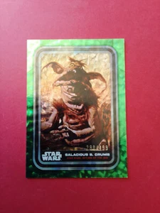 Topps Star Wars Flagship 2023 Green Foil Insert Salacious G. numérotée 280/499 - Picture 1 of 1