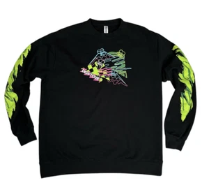2023 Dew Tour Promo Extreme Sports Mtn Dew Black Neon Graphic Print Shirt XL - Bild 1 von 11