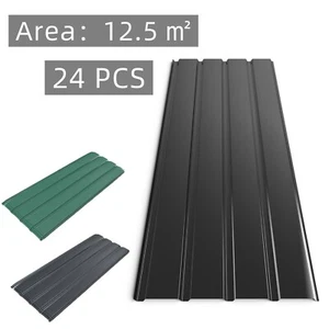 24xCorrugated Galvanized Metal Roofing Sheets &Panels Garage Carport Shed 12.5m² - Picture 1 of 32