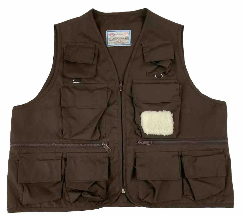 Chaleco de pesca Danco para hombre mediano The Danielson Co Fly Caster marrón Foto 1 de 4