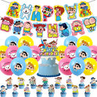 Crayon Shin Chans Birthday Party Balloons Banner Toppers Supplies Decoration Kit
